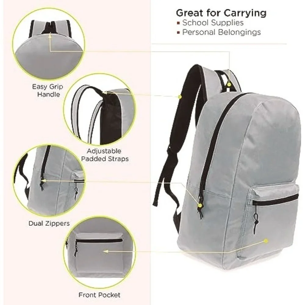 NWT Classic Backpack in‎ Light Gray - 17